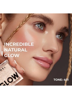 LAMEL Glow Highlighter: Face Make Up & Contour Palette In Deep, Vibrant Colors - Natural Shimmer - Compact Size & Perfect For Travel - Cruelty Free - 3.8Gr/0.13 Oz 401 (Luna)  - Image 1