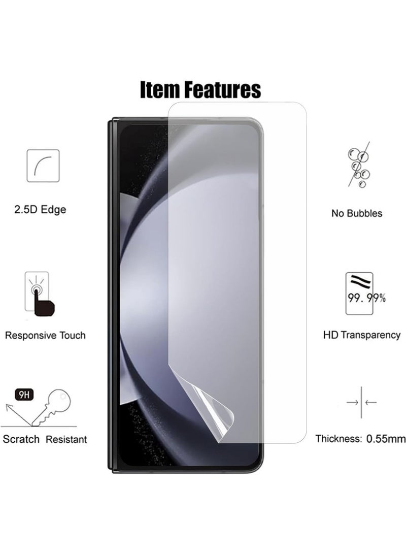 SNBFA Z Fold 7 Screen Protector (2 Sets, 6 Pcs) Compatible with Samsung Galaxy Z Fold 7 - Inside, Front, Rear Hydrogel Film  Anti-Scratch, anti-fingerprint - Image 2