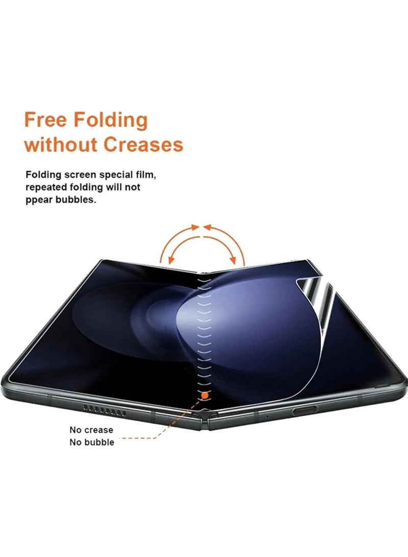 SNBFA Z Fold 7 Screen Protector (2 Sets, 6 Pcs) Compatible with Samsung Galaxy Z Fold 7 - Inside, Front, Rear Hydrogel Film  Anti-Scratch, anti-fingerprint - Image 3