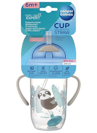 Non-spill cup with weighted straw 270ml 6+m-EXOTIC ANIMALS-GREY - pzsku/Z7314CFCF4691DC5079EEZ/45/_/1735052617/f3d9190c-7c82-4dea-8cac-5e85e563be1c