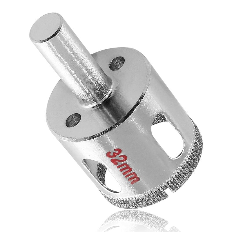 Luomorgo 2Pcs 32mm/1 1/4 inch Diamond Hole Saw, 1.1 inch Cutting Depth Diamond Diamond Drill Bits for Glass Ceramic Marble Porcelain Tile Granite Quartz Gemstone - Image 3