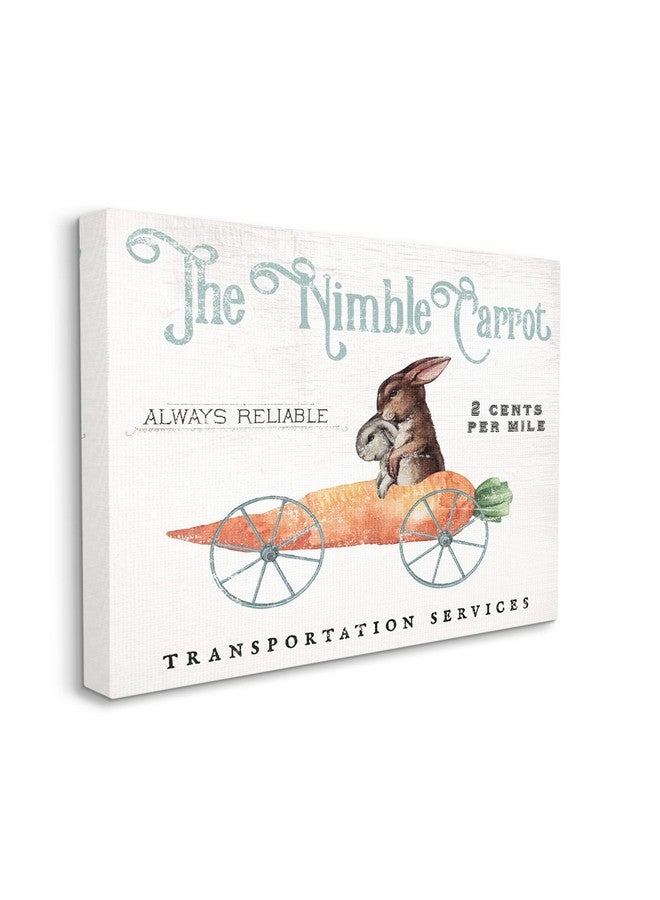 Stupell Industries Vintage Easter Bunny The Nimble Carrot Transportation Advertisement Canvas Wall Art, 20 x 16, White - Image 3
