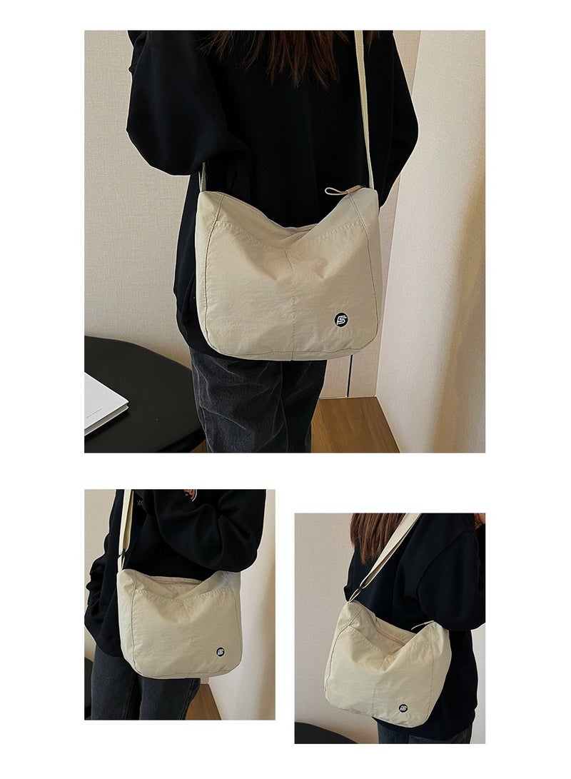 Solid Color Waterproof Nylon Crossbody Bag, Large Capacity Shoulder Bag for Women, Students, and Daily Commute - Image 3
