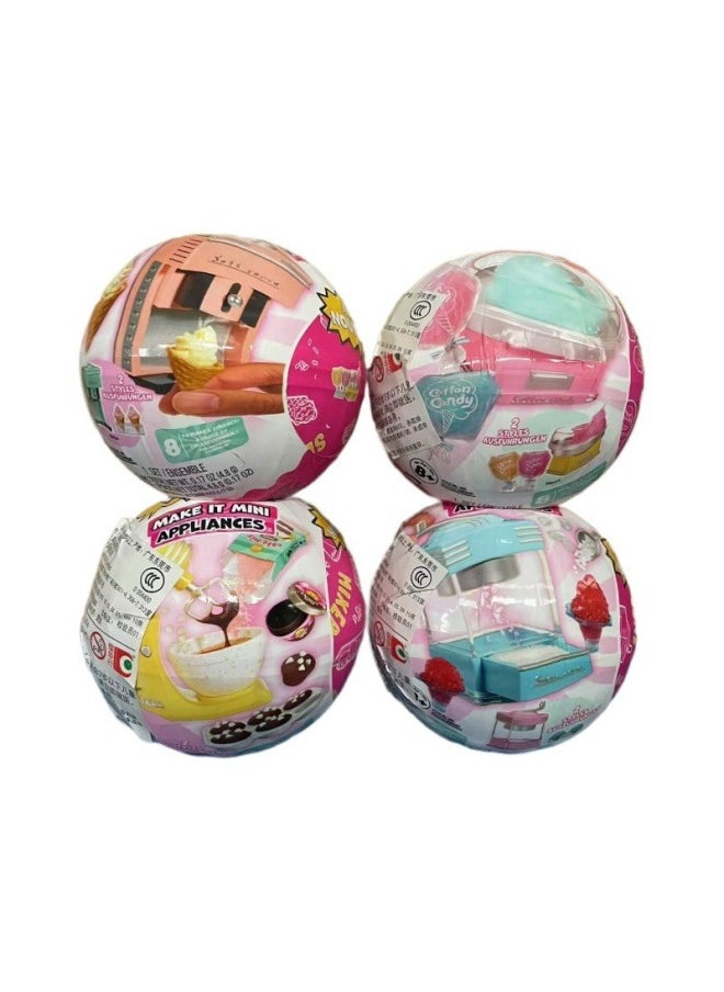 Generic - Miniverse Mini Home Appliance Ball Series Second Generation Cotton Candy Machine Shaved Ice Cake Ice Cream Machine Miniature Toy-Color:[coffee Coffee Machine Ball] 1 Random Style - Image 1