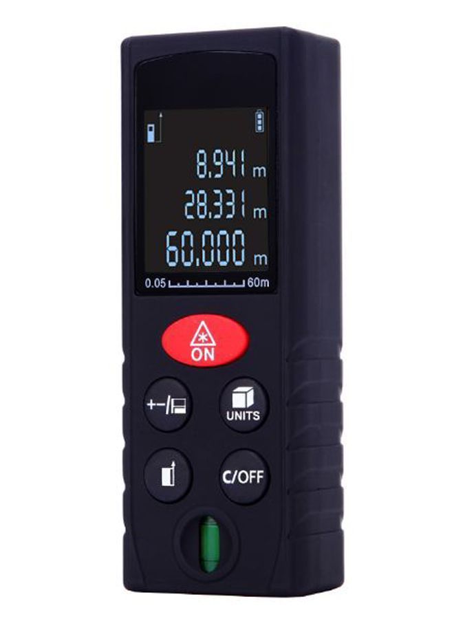 NIBEMINENT Digital Laser Distance Meter With Bubble Level Black 