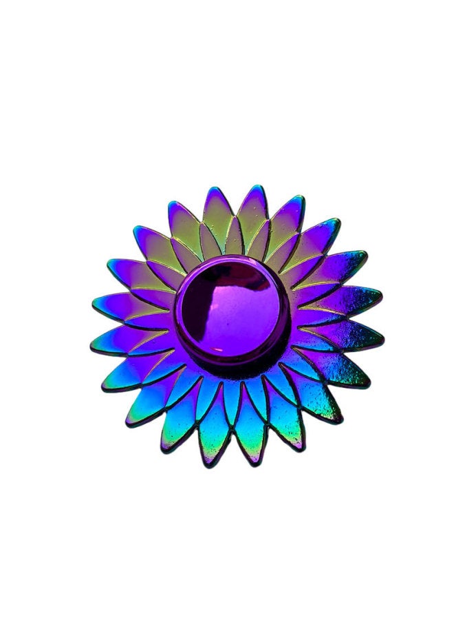 Fingertip Gyro Metal Digital Math Finger Luminous Crystal Children Explosions Stall Decompression Toys Wholesale-Color:Metal Lotus-Specifications:Plastic Box/white Paper Box (optional Default Plastic Box)  - Image 1