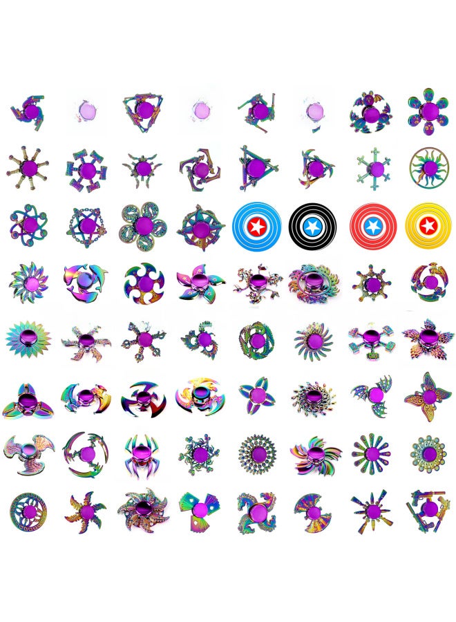 Fingertip Gyro Metal Digital Math Finger Luminous Crystal Children Explosions Stall Decompression Toys Wholesale-Color:Metal Lotus-Specifications:Plastic Box/white Paper Box (optional Default Plastic Box)  - Image 2