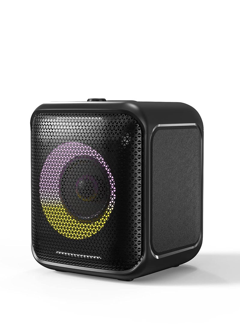 F&d Pa100 40W Bluetooth Party Speaker With 14 Hours Play Time, Multicolor light , Supporting Bluetooth ,USB , Aux , Wireless Mic , Built-in rechargeable battery , Wireless mic