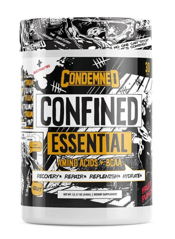 Condemned Laboratoriez CONDEMNEDLABZ CONFINED EAA + BCAA 30 SERVINGS FRUIT PUNCH - Image 1