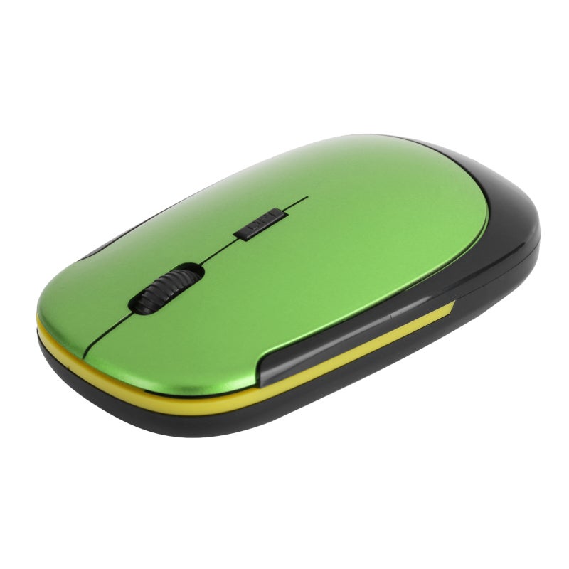Wireless Mouse: Green Ergonomic Shape, 2.4G Anti-Interference Tech - 3 Adjustable DPI Up To 1600, Silent Buttons Plug And Play Mouse For Home Office Laptop Work - Image 5