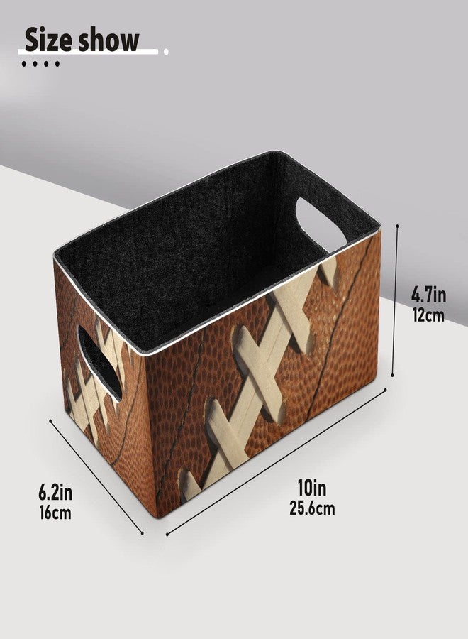 Kcldeci Angled Laces Of A Football Storage Bins Baskets for Organizing 2Pack, Sturdy Storage Basket Foldable Storage Baskets for Shelves Closet Nursery Toy - Image 3