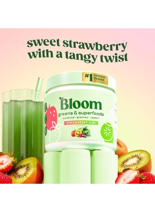 Bloom Nutrition Bloom Green Juice Powder Strawberry-Kiwi Flavor 181g 30 Services - Image 2
