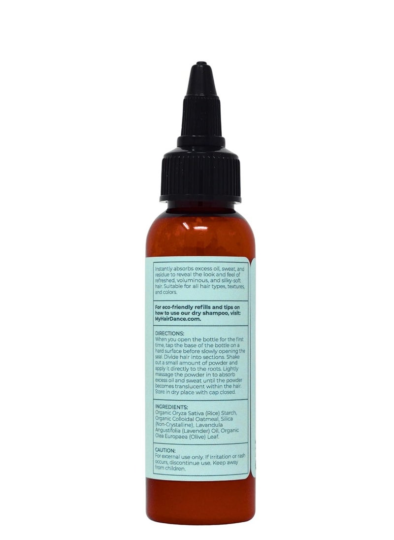 Hair Dance - Dry Shampoo Volume Powder | Natural & Organic Ingredients | Non-Aerosol | Made in USA | Talc & Corn Free | For Blonde and Dark Hair | Lavender Oil Scented | 1 Ounce - Image 1