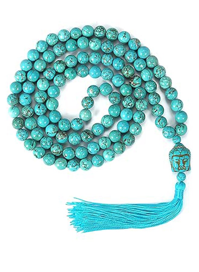 108 Mala Beads 8mm Natural Bracelet Healing Gemstone Yoga Meditation Hand Knotted Mala Prayer Bead Necklace  - Image 1