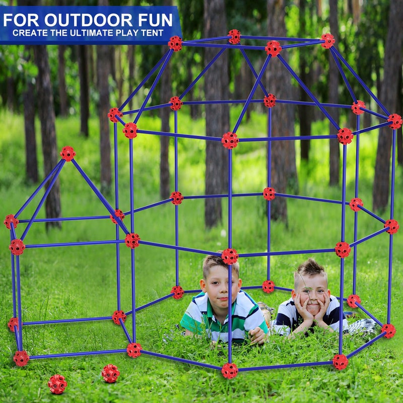 V-Opitos 180 Pack Fort Building Kits for Kids Age 4, 5, 6, 7, 8+ Years Old, Creative STEM Building Toys for DIY Castles, Tunnels, Play Tent, Ideal Christmas, Birthday Gifts for Boys & Girls - Image 5