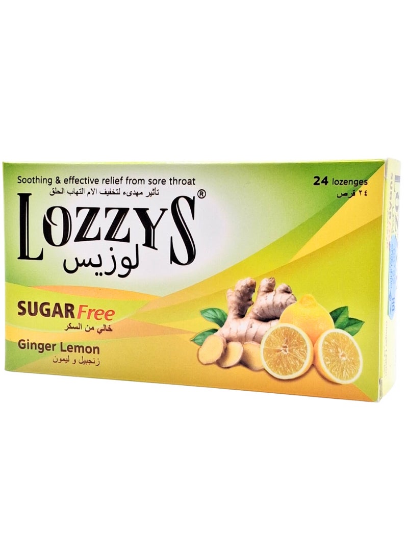 LOZZY S LOZENGES LEMON & LEMON SUGAR FREE 24 S