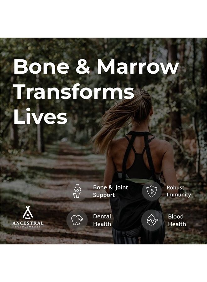 Ancestral Supplements Grass Fed Beef Bone and Marrow Supplement, 3000mg, Skin, Oral Health, and Joint Support Supplement Promotes Whole-Body Wellness, Non-GMO Whole Bone Extract, 180 Capsules - Image 3