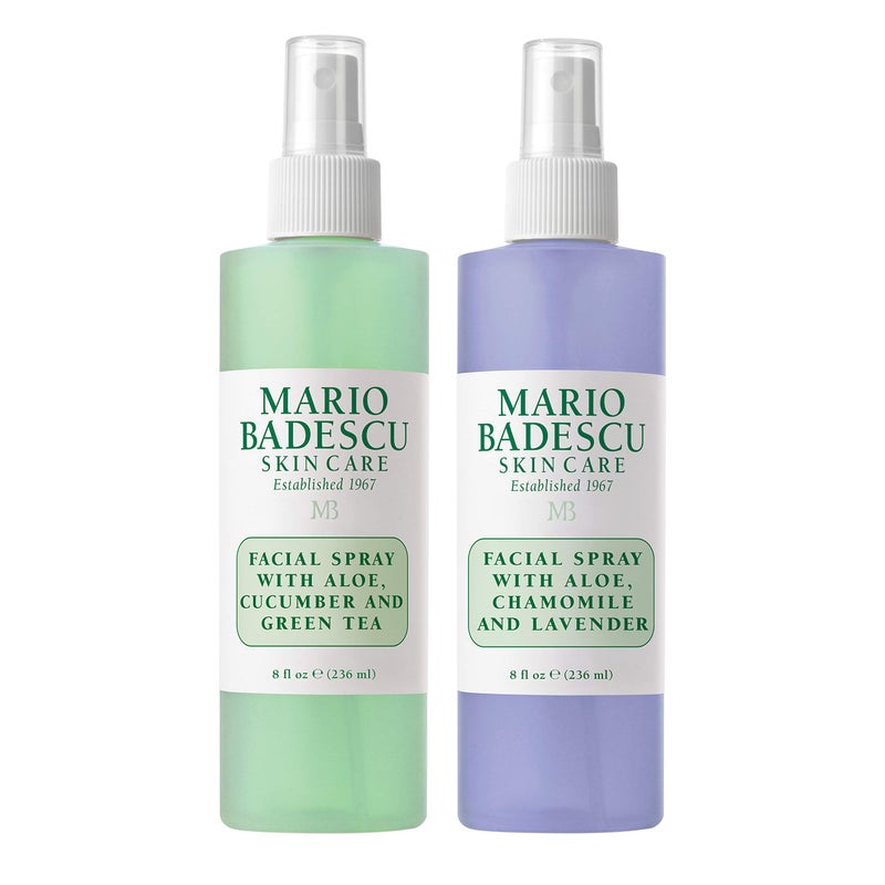 Mario Badescu Facial Spray 2 Piece Set, Includes Aloe, Chamomile & Lavender Face Mist PLUS Aloe, Cucumber, Green Tea Face Mist for All Skin Types, Dewy Finish, 4 Fl Oz, 2 Count (Pack of 1) - Image 1