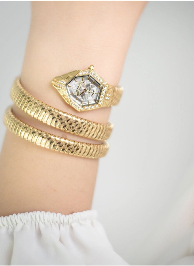 Just Cavalli - Women Mesmerizing Analog Quartz Gold Stainless Steel Band Watch JC1L304M0025 - Image 1