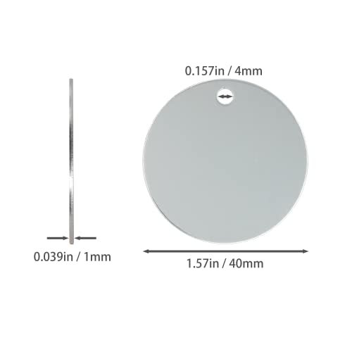 StayMax Round Aluminum Engraving Blanks Tags Stamping Blanks 25 Pack Diameter 1.57 Inch (Silver) - Image 2