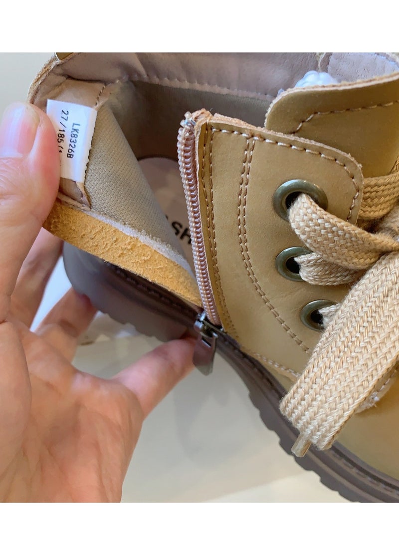 Generic Children's Yellow Boots, Martin Boots, Fashionable And Personalized Short Boots  - Image 5