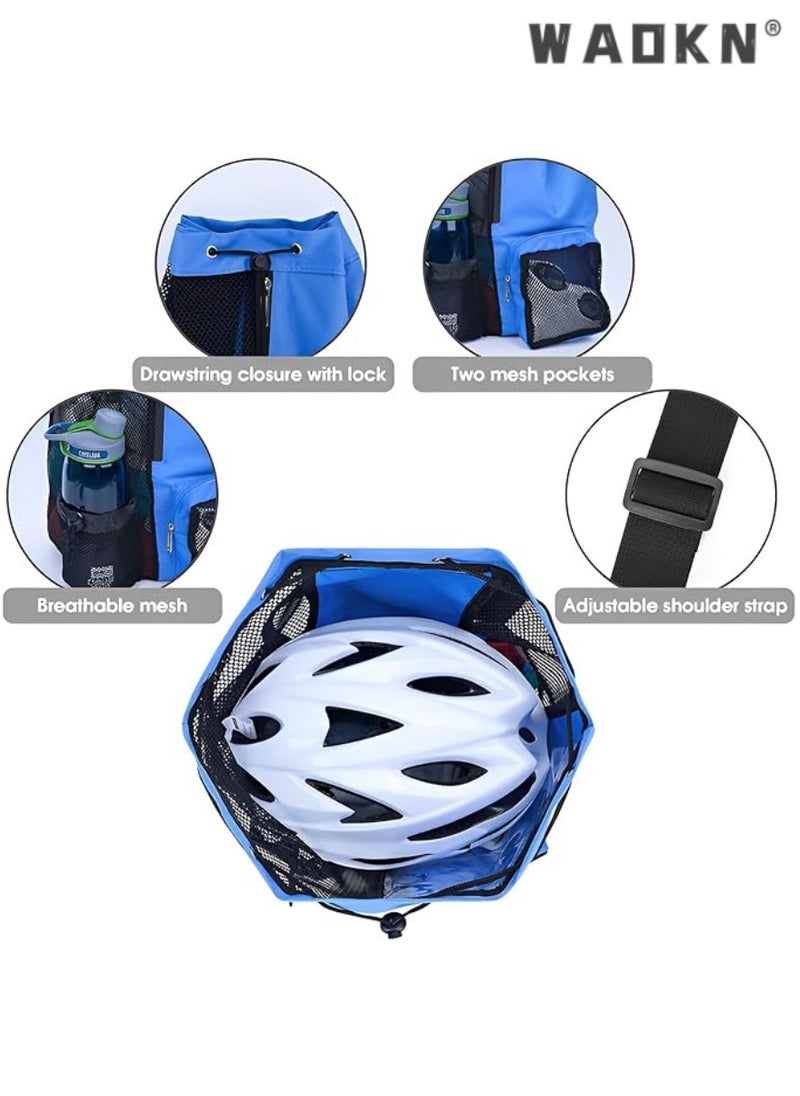 WAOKN - Trendy Swimming & Fitness Backpack with Breathable Mesh Drawstring Closure and Separate Wet Compartment, Tailored for Beach Vacations, Daily Workouts, and Sports Gear（blue） - Image 1