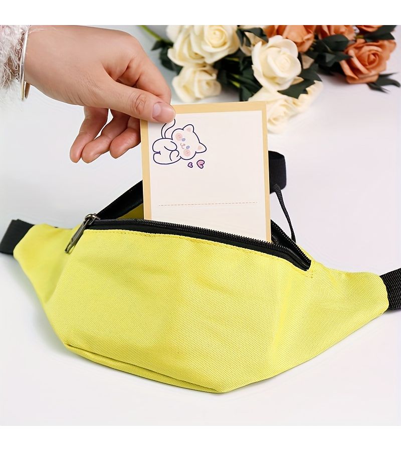 Women'S Outdoor Waist Bag Yellow Multi Layer Sports Shoulder Crossbody Running Pack - Image 4