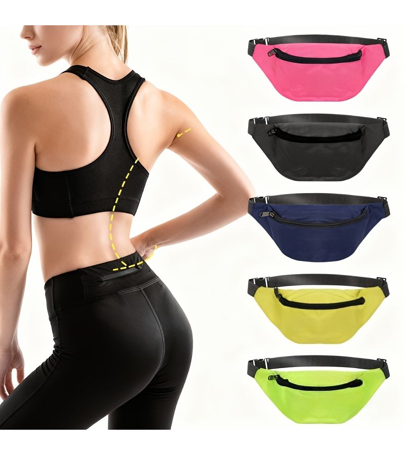 Women'S Outdoor Waist Bag Yellow Multi Layer Sports Shoulder Crossbody Running Pack - Image 1