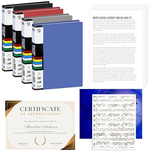 TULMAN 10 Pockets Full Scape Bound A4 Size Presentation Display Book Portfolio File Binders with Plastic Clear Sleeves Document Organizer for Music Sheets Artwork Drawing for School - (Color May Vary) - Image 5
