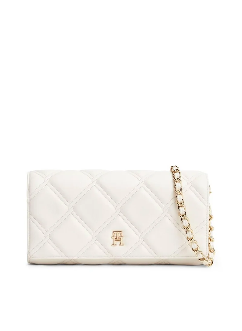 Quilted TH Monogram Chain Strap Wallet