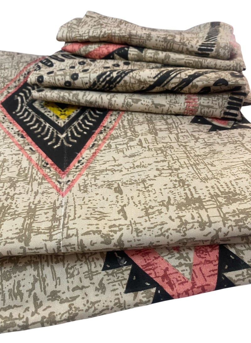 ماركة غير محددة ملايه للسرير_ طقم 6 قطع مكون من 2ملايه لسرير فرد واحد + 2 مخده مقاس 120 * 50 + 2 خداديه من نفس اللون _  - Image 1