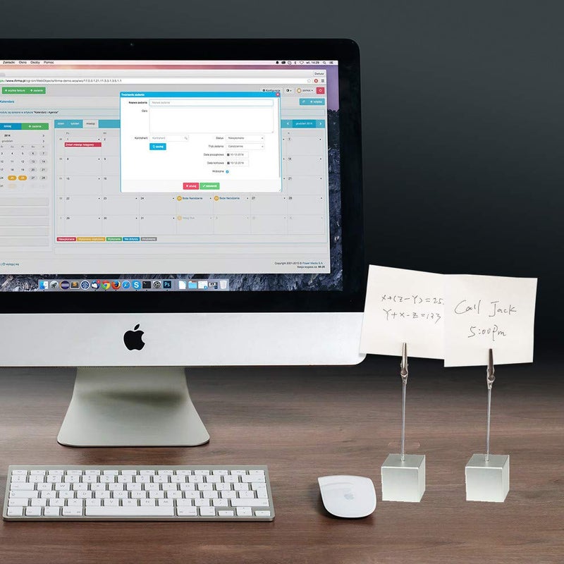 senover Table Number Holder Name Place Card Holder Memo Clip Holder Stand Note Holder Pictures Card Paper Menu Clip (Silver) (10PCS) - Image 4