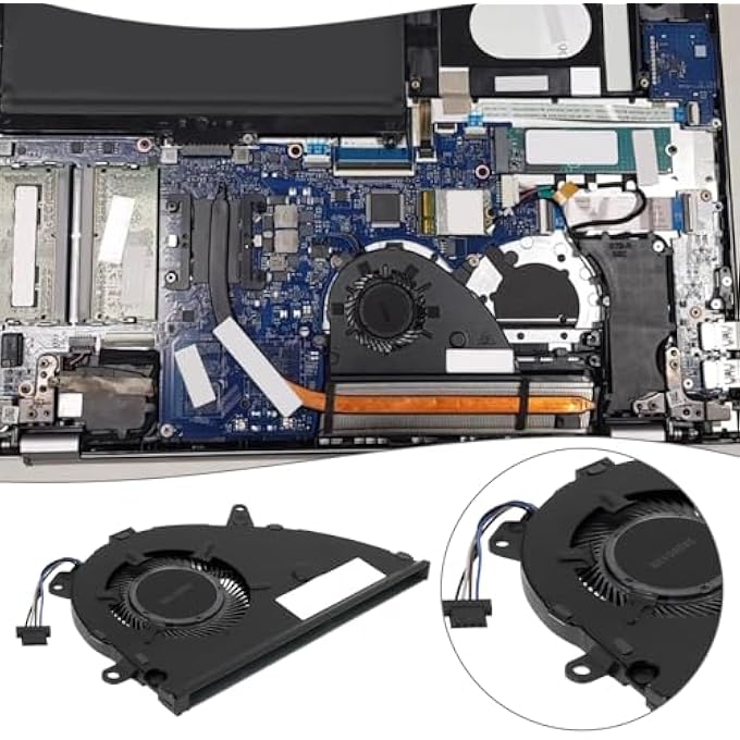 1PC 4-PIN CPU COOLING FAN REPLACEMENT PART L25584-001 NS85B00-17K24 COMPATIBLE WITH HP PAVILION 15-CS 15-CW SERIES LAPTOP - Image 3