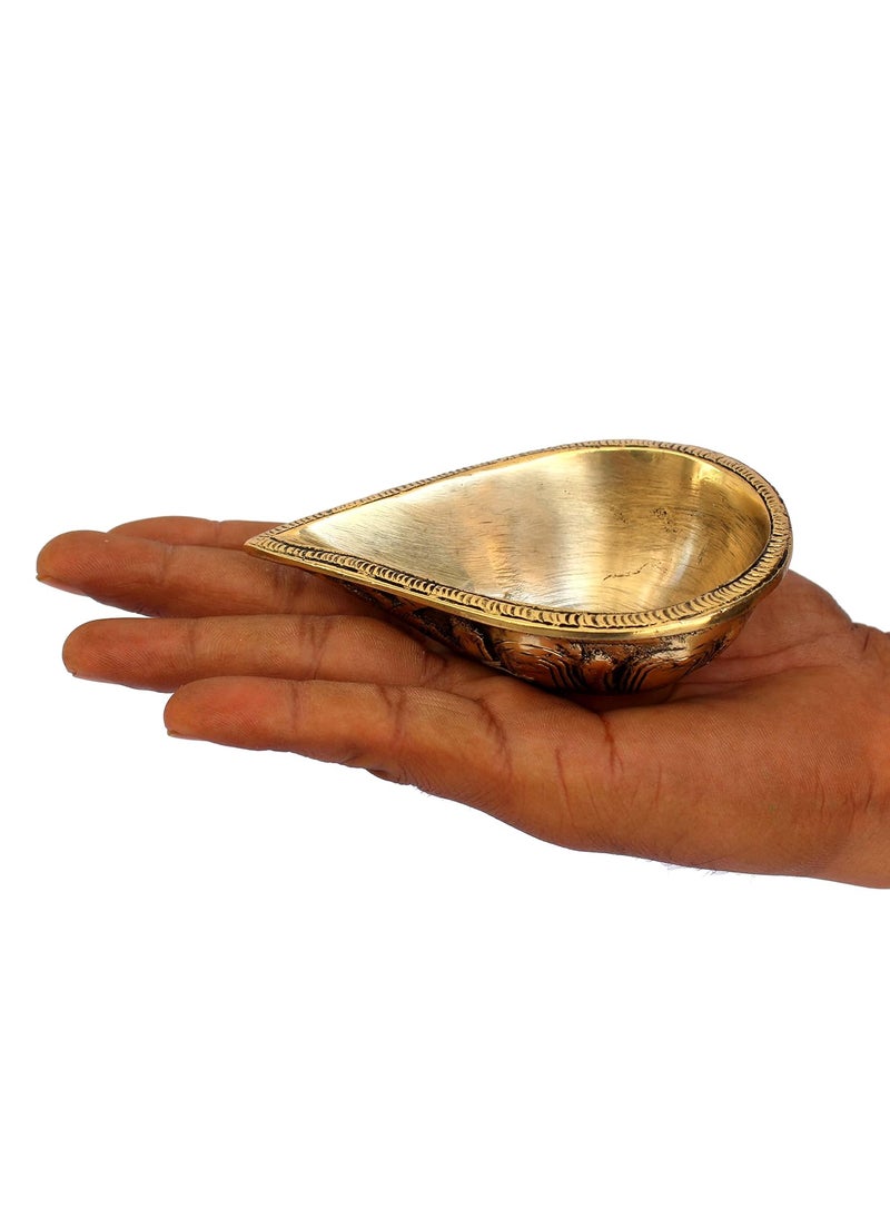 ESPLANADE eSplanade Brass Diya Deepam Oil Lamp Kuthu Vilakku Home Decor Golden 45 Inches Length 45 Inch  - Image 4