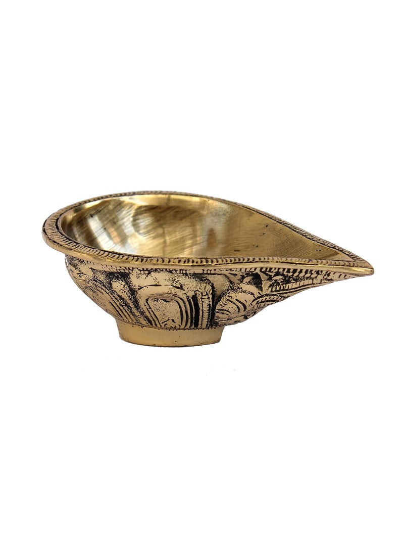 ESPLANADE eSplanade Brass Diya Deepam Oil Lamp Kuthu Vilakku Home Decor Golden 45 Inches Length 45 Inch  - Image 3