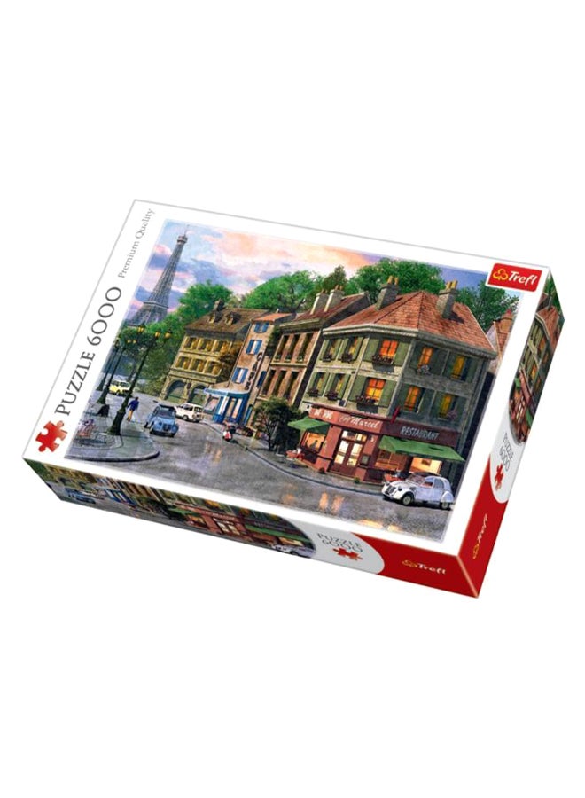 Trefl Street of Paris 6000 Piece Jigsaw Puzzle Red 54"x38" Print, DIY Puzzle, Creative Fun, Classic Puzzle for Adults and Children from 15 Years Old Coloured - Image 1