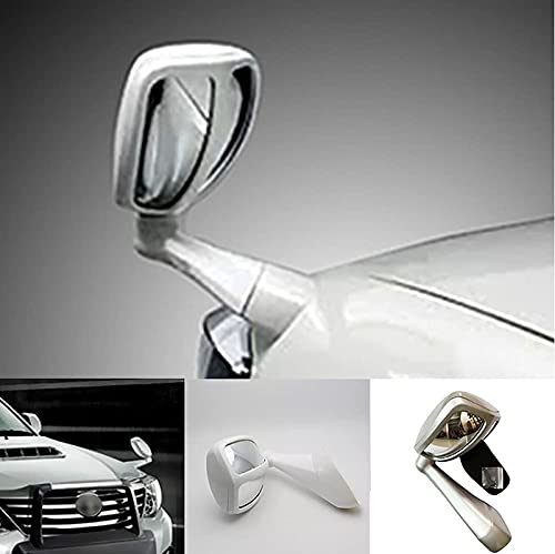 CARIZO Car Bonnet Front Fender Rear Side Mirror Wide Angle View Mirror (Silver) for Toyota Fortuner (Type-III) 2021 Onwards - Image 4