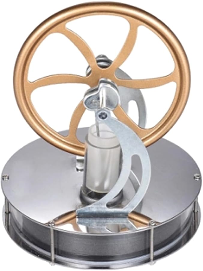 Gold Stirling Engine Model Electricity Generator Heat Experiment Educational Toy - Image 2