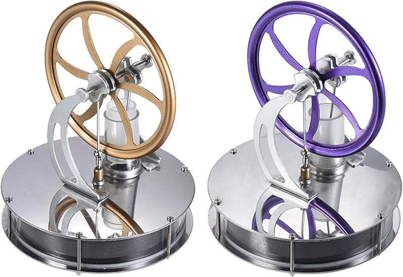 Gold Stirling Engine Model Electricity Generator Heat Experiment Educational Toy - Image 4