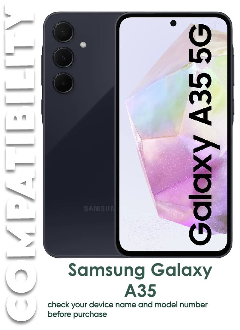 ACLIX 5 Pieces Tempered Glass Screen Protector Antistatic ESD Dustproof Premium Quality High Definition Designed For Samsung Galaxy A35 - Image 3