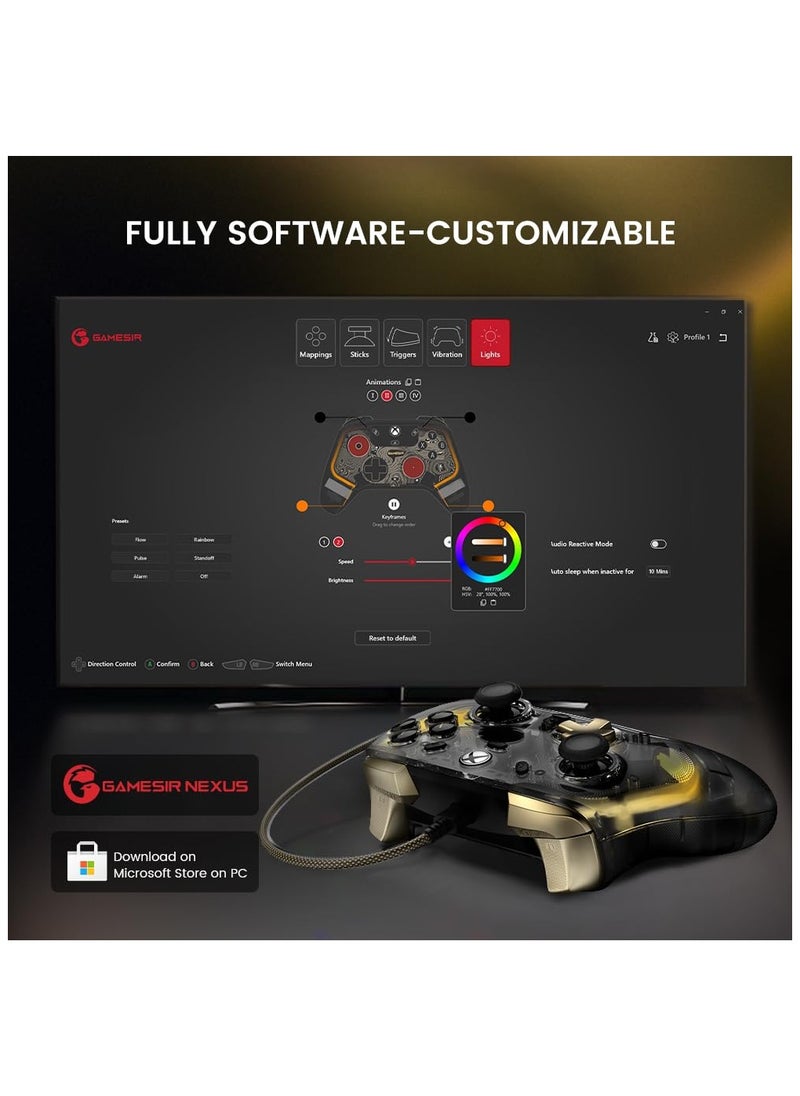 Generic - GameSir Kaleid Flux Enhanced Wired Controller for Xbox, RGB Lighting and Hall Effect Joystick, Compatible with Xbox Series X|S, Xbox One, Windows 10/11 PC - Officially Licensed - Image 1