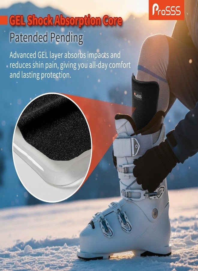ProSSS Snowboard Shin Pads – Gel Shin Guards for Ski Boot Liner – Shock-Absorbing Fixed Size Shin Protectors – Anti Shin Bang Ski Pads – 2 Pcs Adults (5.91" x 6.3") - Image 2