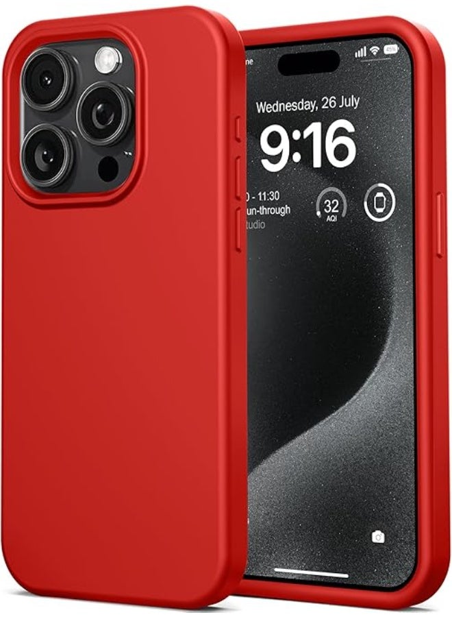 Houmt iPhone 16 Pro Case Cover Soft Liquid Silicone Case Full Body Protective iPhone 16 pro Cover Shockproof Slim Anti-Scratch Shockproof Protective Cover - Image 1