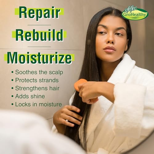Grohealthy Milk Protein & Olive Oil Hair Deep Conditioning Treatment Hair Mask Strengthens, Repairs, Stops Breakage and Promotes Growth for Soft, Healthy, Manageable Hair - Sofn’Free GroHealthy - Single - Image 5