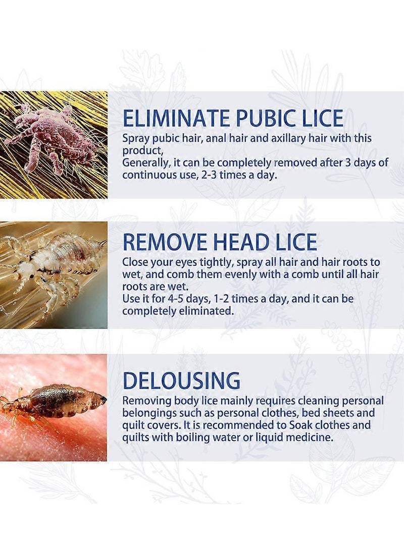 SOUTH MOON Scabies Lice Spray - For Kids & Adults, Easy Use Lice Spray Kills Head Lice, Eggs, Super Lice on Contact, Includes Metal Lice Comb, Multiple Treatments, 30ml  - Image 5