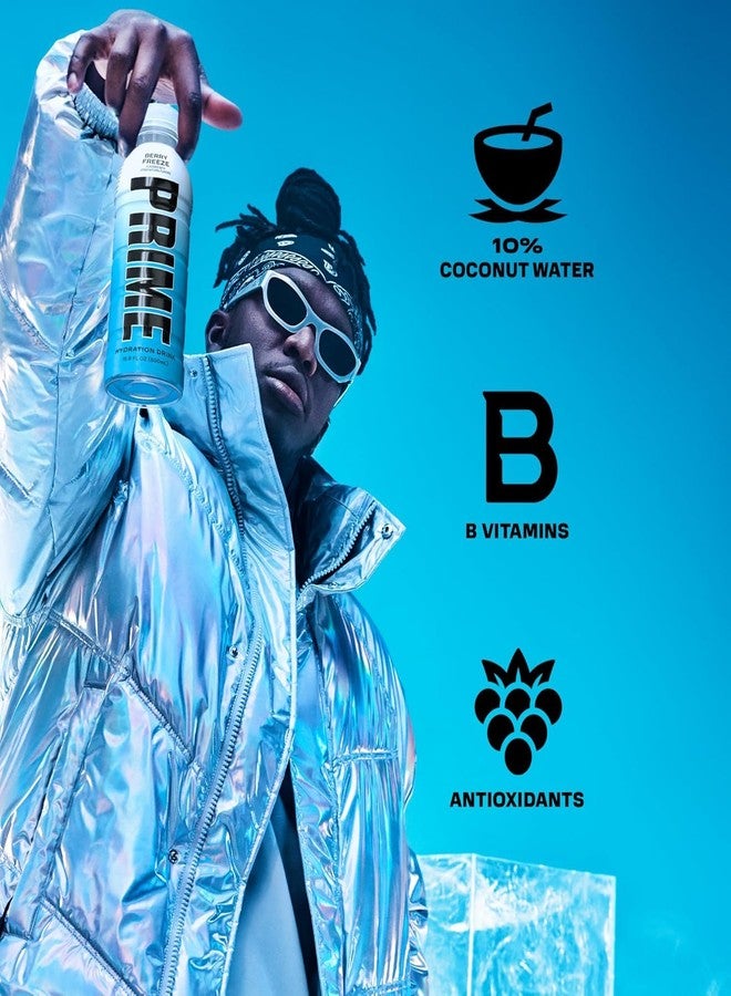 Prime Hydration Berry Freeze Flavour Drink, 16.9 fl oz ℮ 500 ml - Image 3