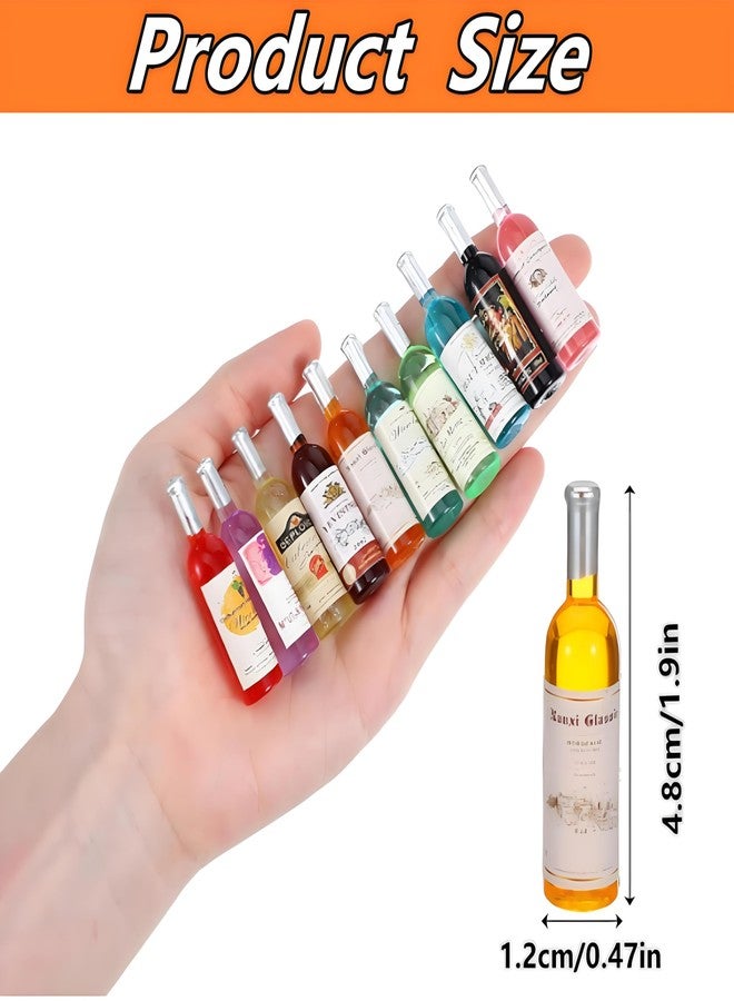 WinldMonmo 10 Pieces 1:12 Scale Miniature Wine Bottles & Beer Glasses - Dollhouse Drink Accessories, Simulation Design, Perfect for Cake Toppers, Tabletop Décor, DIY Miniature Scenes, and Mini Food Decorations - Image 4