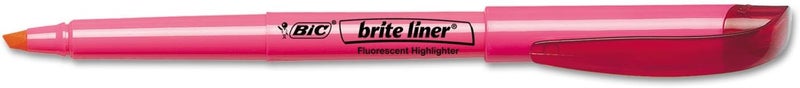 BIC Brite Liner Highlighter Grip Pens - Pink, Box of 12 - Image 2