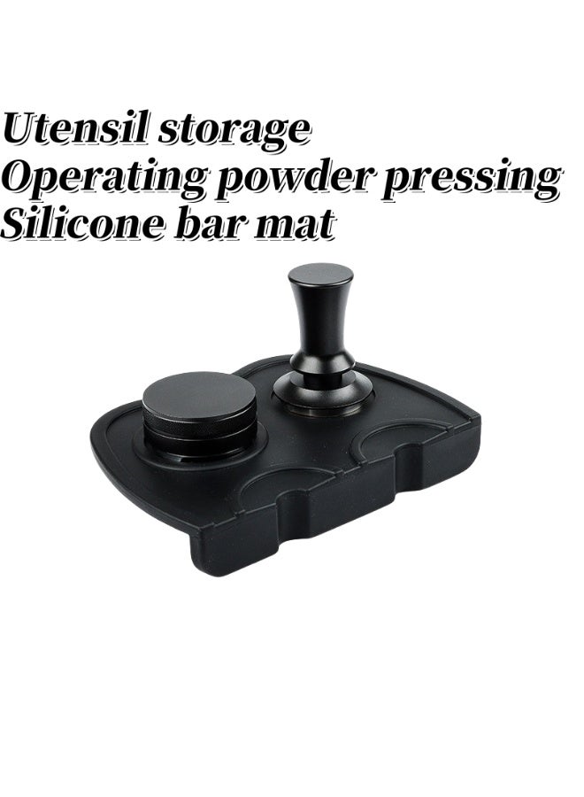 Espresso Coffee Tamper Mat | coffee corner Silicone Non-Slip Coffee Press Base Tamping Mat | Waterproof shock absorption Rubber For Barista Work Surface of coffee Machine  - Image 2