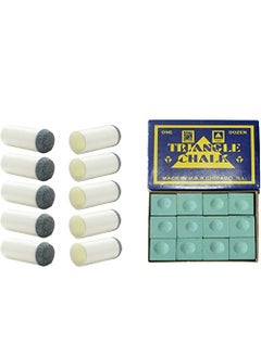 Laxmi Ganesh Billiard LGB Combo of Green Chalk 12 pcs Slip on tip 9mm 10PCS 